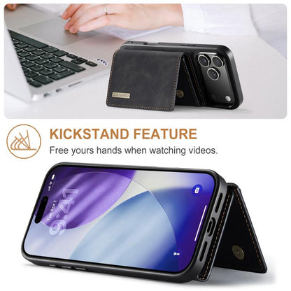 DG.MING M1 Series 3-Fold Multi Card Wallet Leather Phone Case, For iPhone 18 Pro / 17 Pro, For iPhone 18 Pro Max / 17 Pro Max, For iPhone 17e / 16e, For iPhone 17