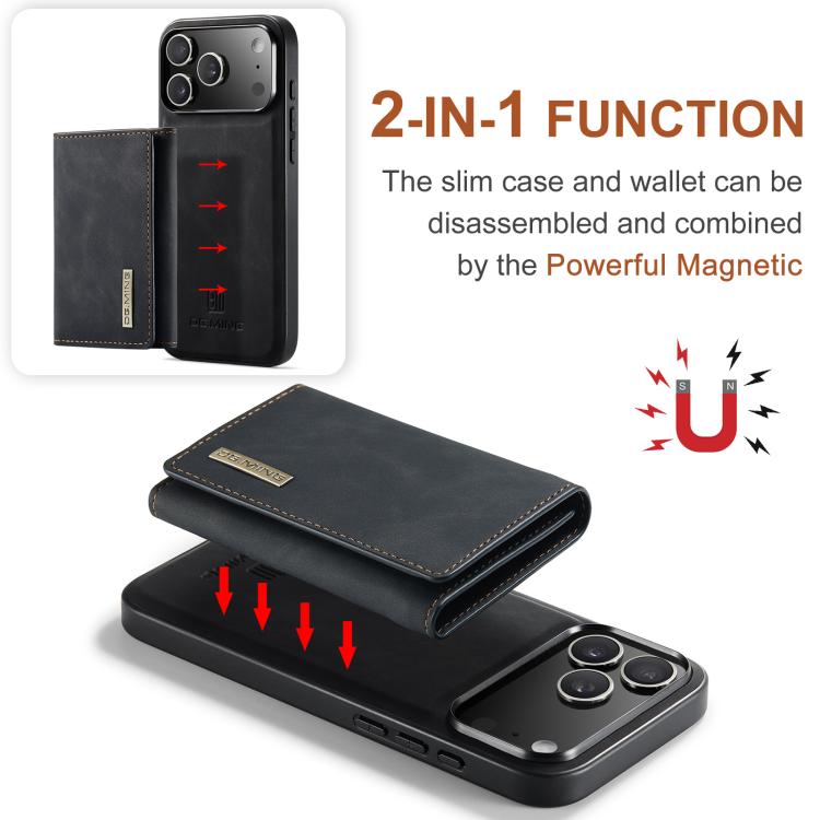 DG.MING M1 Series 3-Fold Multi Card Wallet Leather Phone Case, For iPhone 18 Pro / 17 Pro, For iPhone 18 Pro Max / 17 Pro Max, For iPhone 17e / 16e, For iPhone 17