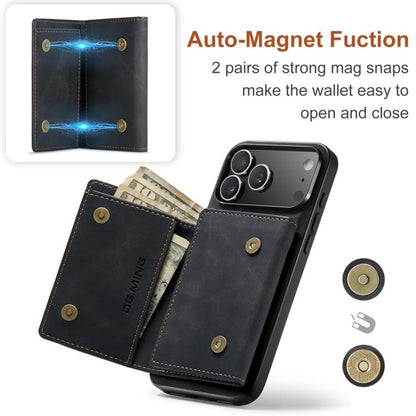 DG.MING M1 Series 3-Fold Multi Card Wallet Leather Phone Case, For iPhone 18 Pro / 17 Pro, For iPhone 18 Pro Max / 17 Pro Max, For iPhone 17e / 16e, For iPhone 17