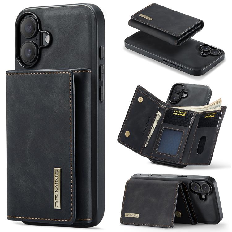 DG.MING M1 Series 3-Fold Multi Card Wallet Leather Phone Case, For iPhone 18 Pro / 17 Pro, For iPhone 18 Pro Max / 17 Pro Max, For iPhone 17e / 16e, For iPhone 17