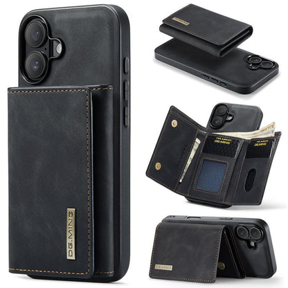 DG.MING M1 Series 3-Fold Multi Card Wallet Leather Phone Case, For iPhone 18 Pro / 17 Pro, For iPhone 18 Pro Max / 17 Pro Max, For iPhone 17e / 16e, For iPhone 17
