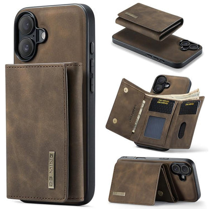 DG.MING M1 Series 3-Fold Multi Card Wallet Leather Phone Case, For iPhone 18 Pro / 17 Pro, For iPhone 18 Pro Max / 17 Pro Max, For iPhone 17e / 16e, For iPhone 17