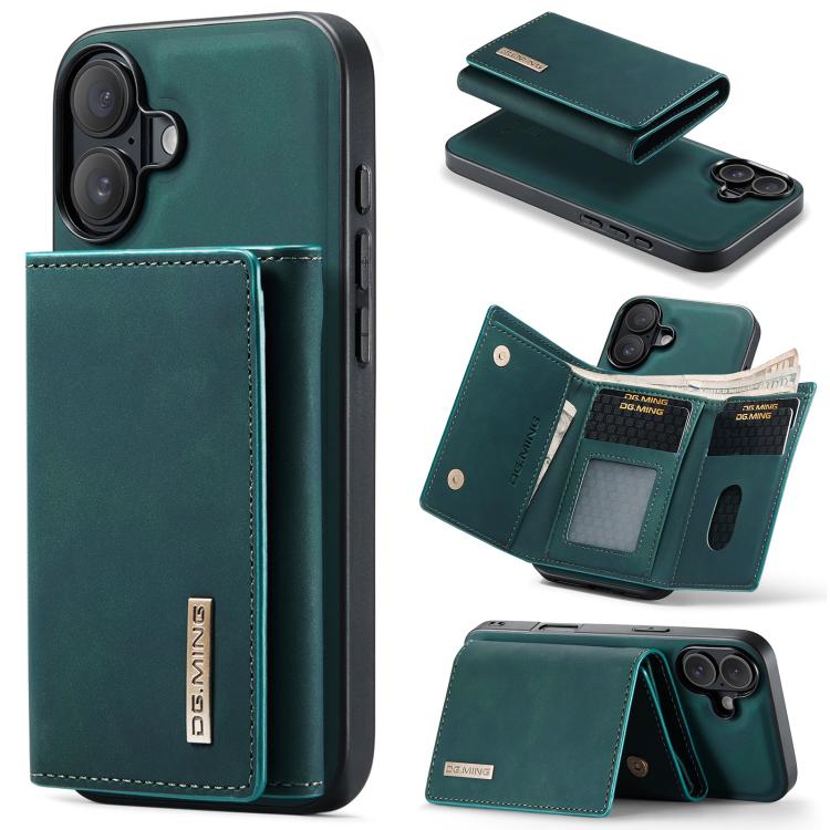 DG.MING M1 Series 3-Fold Multi Card Wallet Leather Phone Case, For iPhone 17e / 16e, For iPhone 17 Pro Max, For iPhone 17 Pro, For iPhone 17