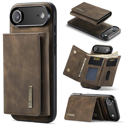 DG.MING M1 Series 3-Fold Multi Card Wallet Leather Phone Case, For iPhone Air, For iPhone 16 Pro Max, For iPhone 16 Pro, For iPhone 16 Plus