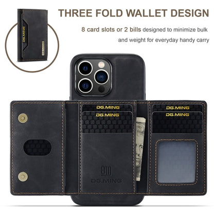 DG.MING M2 Series 3-Fold Card Bag Wallet Leather Phone Case