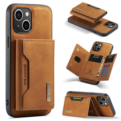 DG.MING M2 Series 3-Fold Card Bag Wallet Leather Phone Case