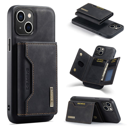 DG.MING M2 Series 3-Fold Card Bag Wallet Leather Phone Case