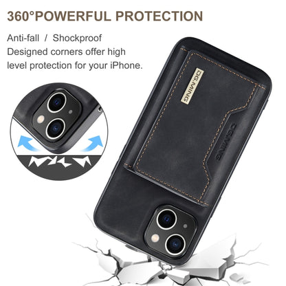 DG.MING M2 Series 3-Fold Card Bag Wallet Leather Phone Case