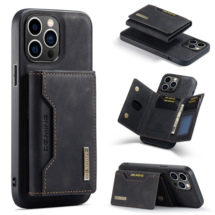 DG.MING M2 Series 3-Fold Card Bag Wallet Leather Phone Case