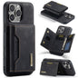 DG.MING M2 Series 3-Fold Card Bag Wallet Leather Phone Case, For iPhone Air, For iPhone 16 Pro Max, For iPhone 16 Pro, For iPhone 16 Plus