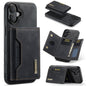 DG.MING M2 Series 3-Fold Card Bag Wallet Leather Phone Case, For iPhone Air, For iPhone 16 Pro Max, For iPhone 16 Pro, For iPhone 16 Plus