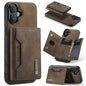 DG.MING M2 Series 3-Fold Card Bag Wallet Leather Phone Case, For iPhone Air, For iPhone 16 Pro Max, For iPhone 16 Pro, For iPhone 16 Plus