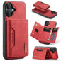 DG.MING M2 Series 3-Fold Card Bag Wallet Leather Phone Case, For iPhone Air, For iPhone 16 Pro Max, For iPhone 16 Pro, For iPhone 16 Plus