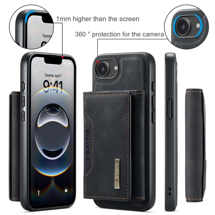 DG.MING M2 Series 3-Fold Card Bag Wallet Leather Phone Case