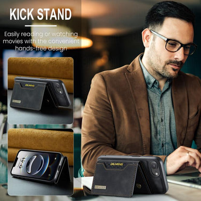 DG.MING M2 Series 3-Fold Card Bag Wallet Leather Phone Case