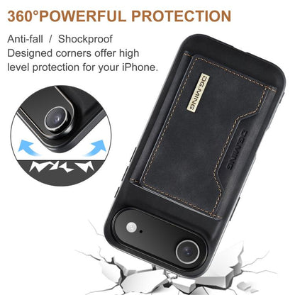 DG.MING M2 Series 3-Fold Card Bag Wallet Leather Phone Case, For iPhone Air, For iPhone 16 Pro Max, For iPhone 16 Pro, For iPhone 16 Plus