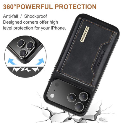 DG.MING M2 Series 3-Fold Card Bag Wallet Leather Phone Case, For iPhone 18 Pro / 17 Pro, For iPhone 18 Pro Max / 17 Pro Max, For iPhone 17e / 16e, For iPhone 17
