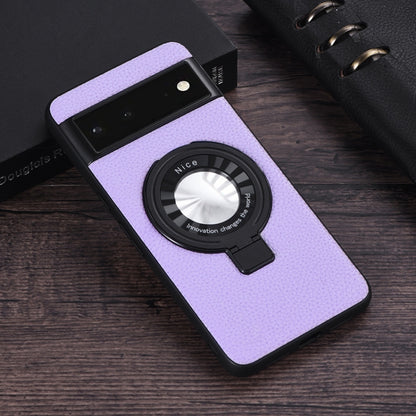 Litchi Texture MagSafe Magnetic Ring Phone Case