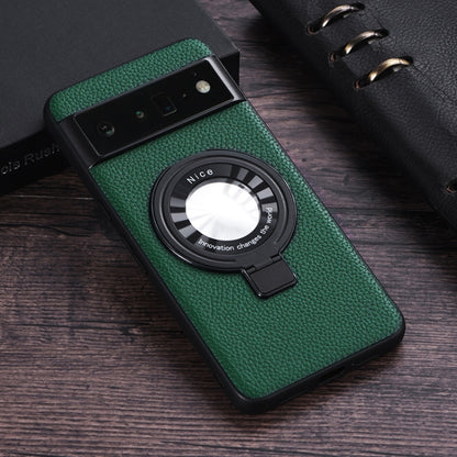 Litchi Texture MagSafe Magnetic Ring Phone Case