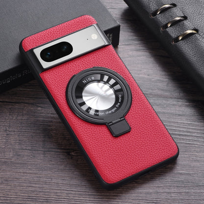 Litchi Texture MagSafe Magnetic Ring Phone Case
