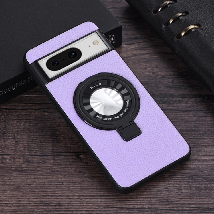 Litchi Texture MagSafe Magnetic Ring Phone Case