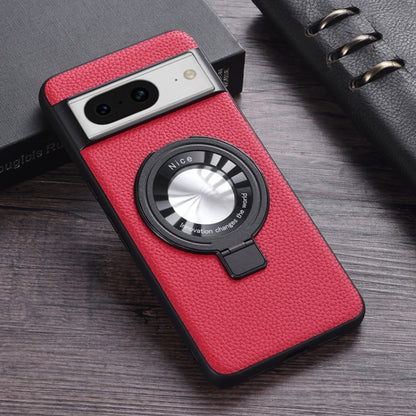 Litchi Texture MagSafe Magnetic Ring Phone Case