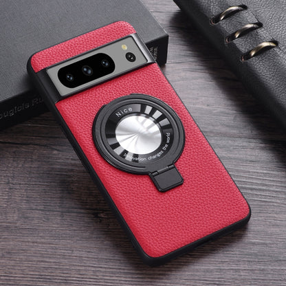 Litchi Texture MagSafe Magnetic Ring Phone Case