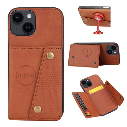 Double Buckle Card Slots PU + TPU Phone Case, For iPhone 15 Pro Max, For iPhone 15 Pro, For iPhone 15 Plus
