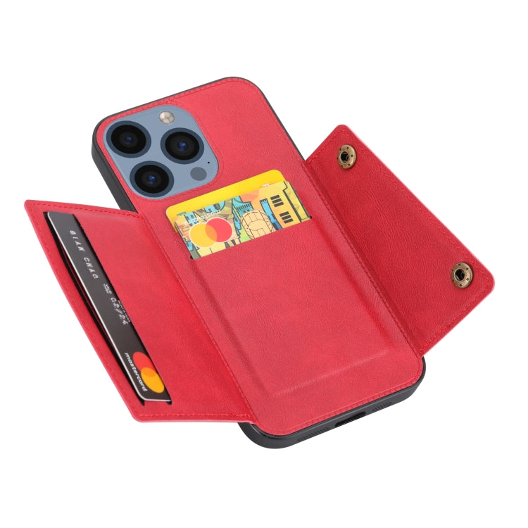 Double Buckle Card Slots PU + TPU Phone Case, For iPhone 15 Pro Max, For iPhone 15 Pro, For iPhone 15 Plus