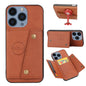 Double Buckle Card Slots PU + TPU Phone Case, For iPhone 17e / 16e, For iPhone 16 Pro Max, For iPhone 16 Pro, For iPhone 16