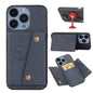 Double Buckle Card Slots PU + TPU Phone Case, For iPhone 17e / 16e, For iPhone 16 Pro Max, For iPhone 16 Pro, For iPhone 16