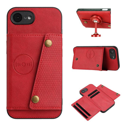 Double Buckle Card Slots PU + TPU Phone Case, For iPhone 17e / 16e, For iPhone 16 Pro Max, For iPhone 16 Pro, For iPhone 16