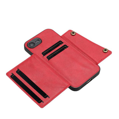 Double Buckle Card Slots PU + TPU Phone Case, For iPhone 17e / 16e, For iPhone 16 Pro Max, For iPhone 16 Pro, For iPhone 16