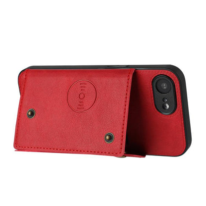 Double Buckle Card Slots PU + TPU Phone Case, For iPhone 17e / 16e, For iPhone 16 Pro Max, For iPhone 16 Pro, For iPhone 16