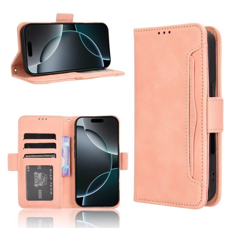 Skin Feel Calf Texture Card Slots Leather Phone Case, For iPhone 16e, For iPhone 16 Pro Max, For iPhone 16 Pro, For iPhone 16 Plus
