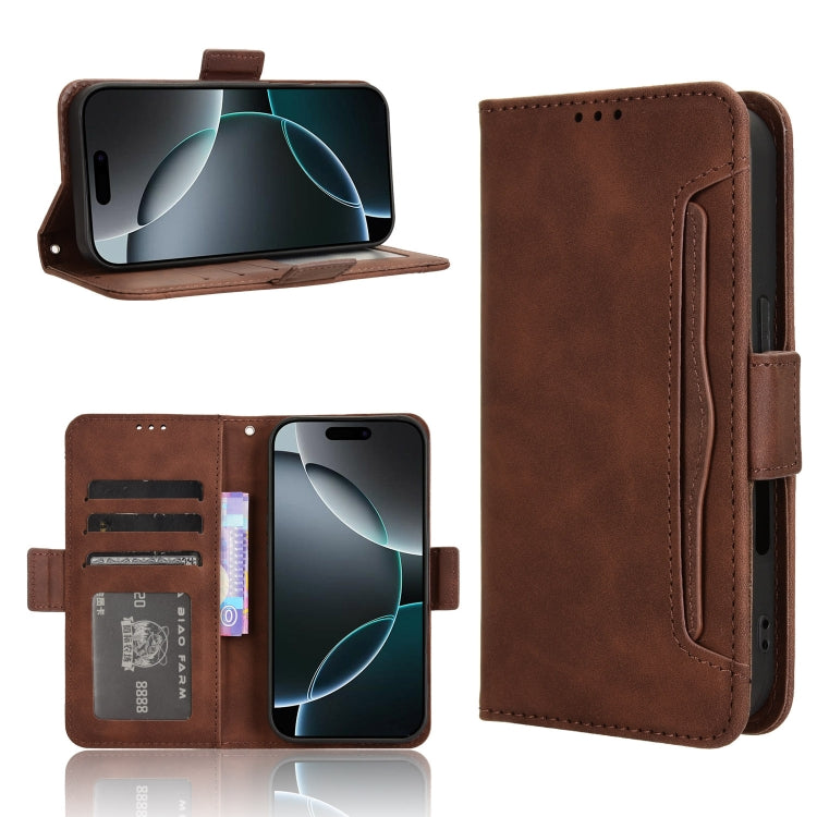 Skin Feel Calf Texture Card Slots Leather Phone Case, For iPhone Air, For iPhone 16 Pro Max, For iPhone 16 Pro, For iPhone 16 Plus