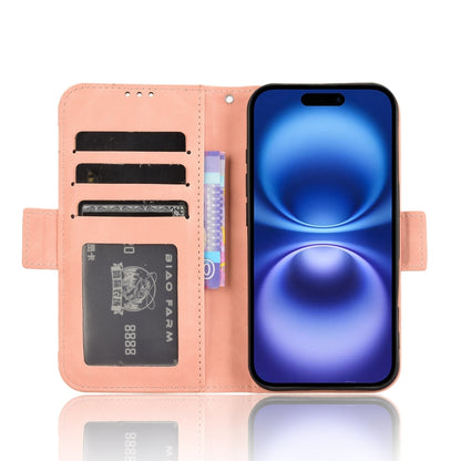 Skin Feel Calf Texture Card Slots Leather Phone Case, For iPhone 16, For iPhone 15 Pro Max, For iPhone 15 Pro, For iPhone 15 Plus