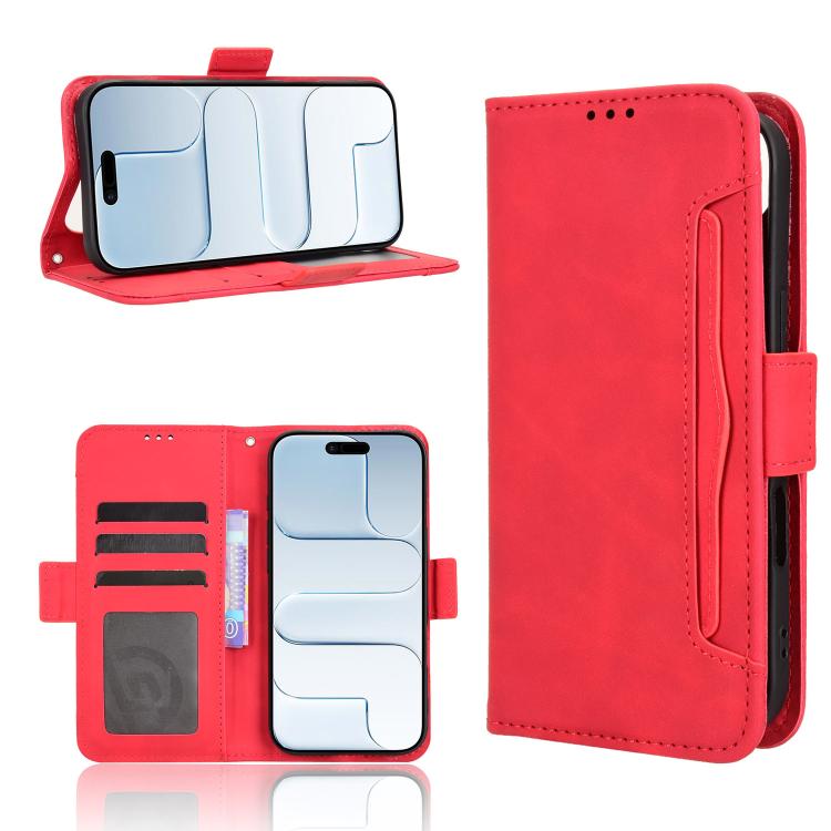 Skin Feel Calf Texture Card Slots Leather Phone Case, For iPhone Air, For iPhone 16 Pro Max, For iPhone 16 Pro, For iPhone 16 Plus
