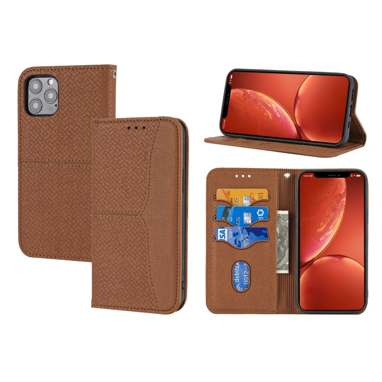 Woven Texture Stitching Magnetic Leather Phone Case, For iPhone 15 Pro Max, For iPhone 15 Pro, For iPhone 15 Plus, For iPhone 15