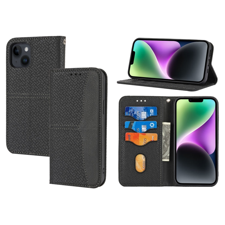 Woven Texture Stitching Magnetic Leather Phone Case, For iPhone 15 Pro Max, For iPhone 15 Pro, For iPhone 15 Plus, For iPhone 15