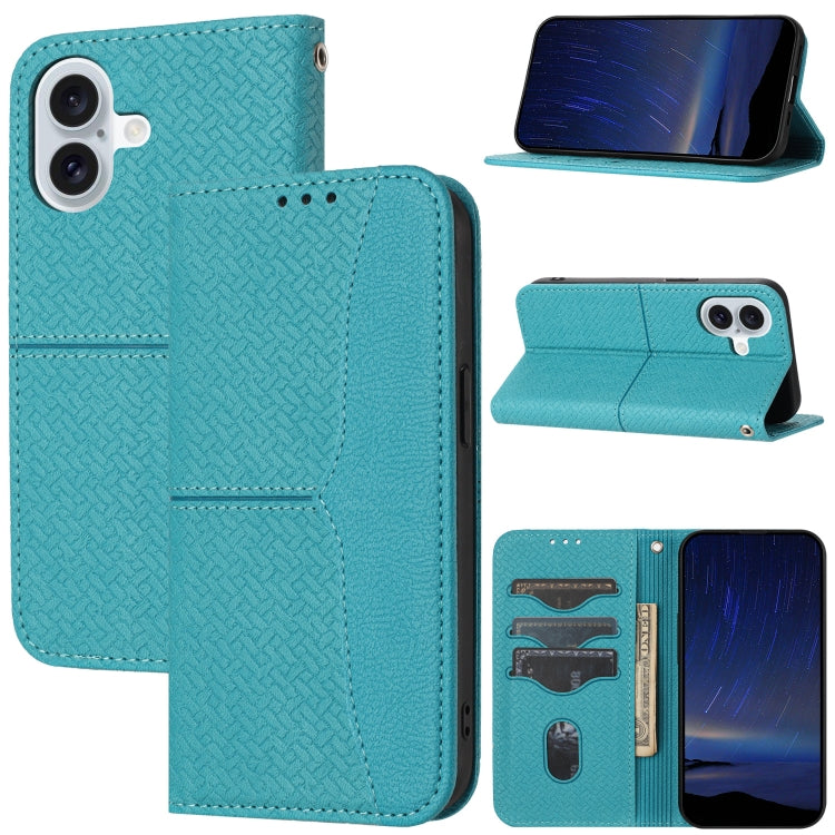 Woven Texture Stitching Magnetic Leather Phone Case, For iPhone 16 Pro Max, For iPhone 16 Pro, For iPhone 16, iPhone 16e