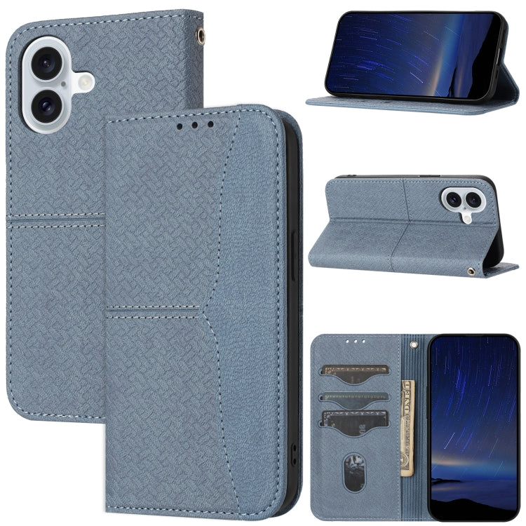 Woven Texture Stitching Magnetic Leather Phone Case, For iPhone 16 Pro Max, For iPhone 16 Pro, For iPhone 16, iPhone 16e