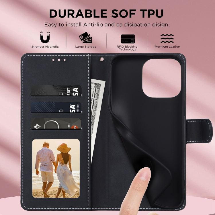 Marble Bronzing Stitching Leather Phone Case, For iPhone 16 Pro, For iPhone 16 Plus, For iPhone 16, For iPhone 15 Pro Max, For iPhone 15 Pro, For iPhone 15 Plus