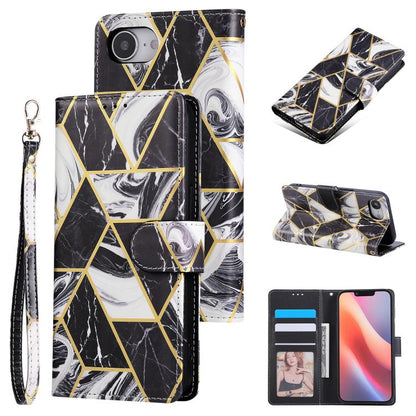 Marble Bronzing Stitching Leather Phone Case, For iPhone 18 / 17, For iPhone 18 Pro / 17 Pro, For iPhone 18 Pro Max / 17 Pro Max, For iPhone 17e / 16e, For iPhone Air, For iPhone 16 Pro Max