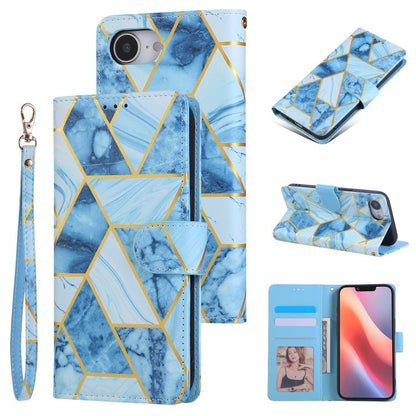 Marble Bronzing Stitching Leather Phone Case, For iPhone 18 / 17, For iPhone 18 Pro / 17 Pro, For iPhone 18 Pro Max / 17 Pro Max, For iPhone 17e / 16e, For iPhone Air, For iPhone 16 Pro Max