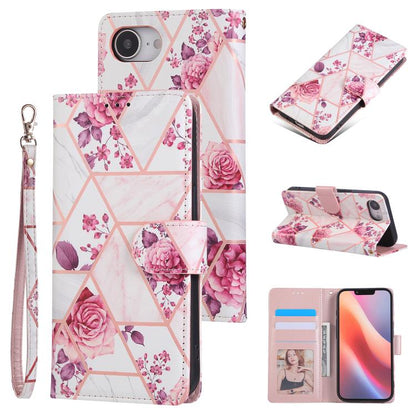 Marble Bronzing Stitching Leather Phone Case, For iPhone 18 / 17, For iPhone 18 Pro / 17 Pro, For iPhone 18 Pro Max / 17 Pro Max, For iPhone 17e / 16e, For iPhone Air, For iPhone 16 Pro Max