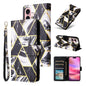Marble Bronzing Stitching Leather Phone Case, For iPhone 18 / 17, For iPhone 18 Pro / 17 Pro, For iPhone 18 Pro Max / 17 Pro Max, For iPhone 17e / 16e, For iPhone Air, For iPhone 16 Pro Max