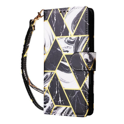 Marble Bronzing Stitching Leather Phone Case, For iPhone 18 / 17, For iPhone 18 Pro / 17 Pro, For iPhone 18 Pro Max / 17 Pro Max, For iPhone 17e / 16e, For iPhone Air, For iPhone 16 Pro Max