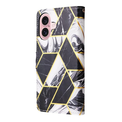 Marble Bronzing Stitching Leather Phone Case, For iPhone 18 / 17, For iPhone 18 Pro / 17 Pro, For iPhone 18 Pro Max / 17 Pro Max, For iPhone 17e / 16e, For iPhone Air, For iPhone 16 Pro Max