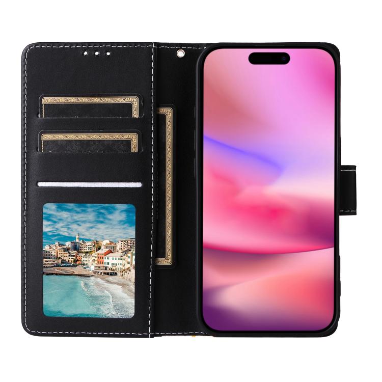 Marble Bronzing Stitching Leather Phone Case, For iPhone 18 / 17, For iPhone 18 Pro / 17 Pro, For iPhone 18 Pro Max / 17 Pro Max, For iPhone 17e / 16e, For iPhone Air, For iPhone 16 Pro Max